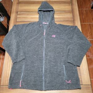 New Balance LS Full Zip Dark Grey Hoodie Jacket - Size 3X